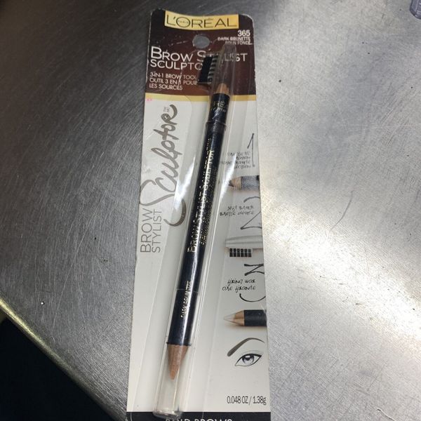 Loreal Brow Stylist Sculptor 3-in-1 Brow Tool Dark Brunette #365 Sealed