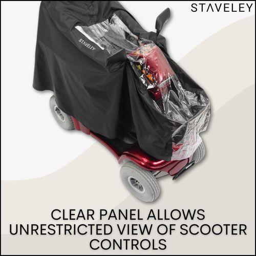 Staveley Mobility Scooter Cape | Unisex Waterproof Rain Poncho Cover for Electric Scooters and Wheelchair (XL Cape)