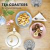 Round Single Coaster - BW - Swimming Pool Rubber Ring |Glossy Quality Coasters | Tabletop Protection for Any Table Type #36331