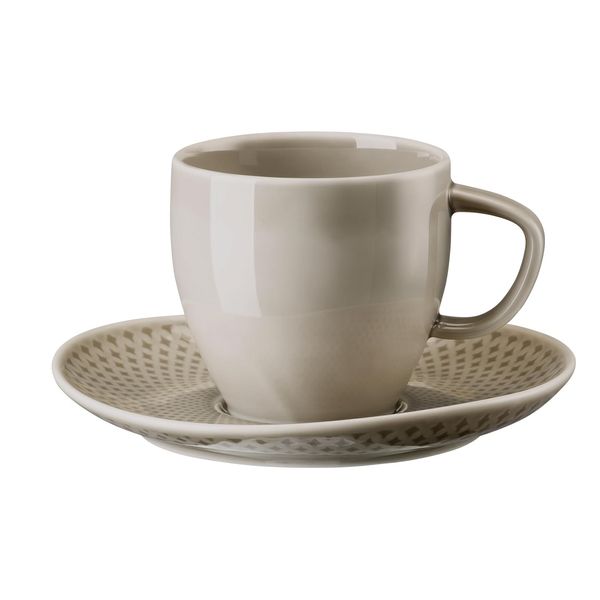 Rosenthal Junto Pearl Grey Kaffeetasse mit Untertasse