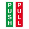 Push & Pull Red Green Door Sign Vinyl Safety Stickers