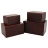Large Cherry Box Funeral Cremation Urn for Ashes, 125 Cubic Inches