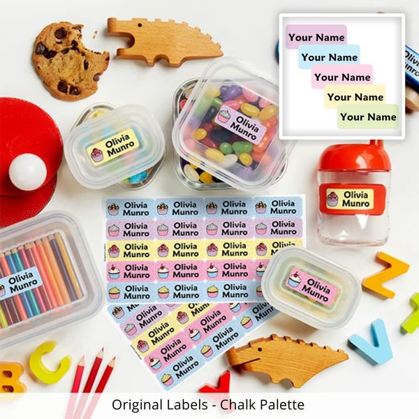 Oliver's Labels Camp Package, 151 Durable Personalized Name Labels & Tags (Chalk Palette)