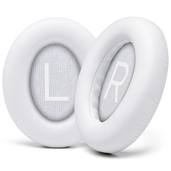 WC Wicked Cushions Upgraded Replacement Ear Pads for Bose 700 Noise Cancelling Headphones (NC700) - Softer PU Leather, Luxurious Memory Foam, Added Thickness, Extra Durable Ear Cushions | (White)