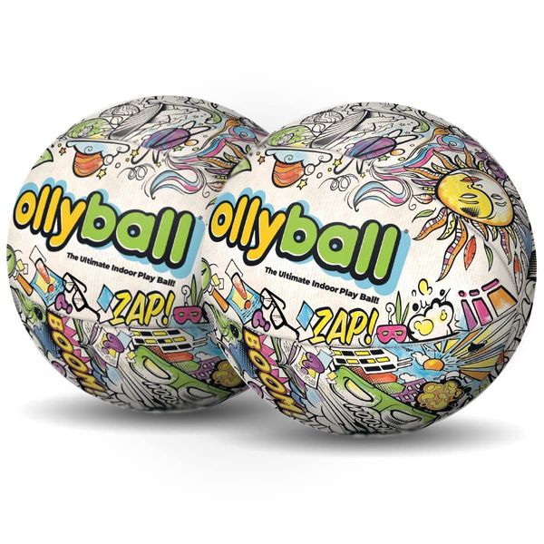 Ollyball 2Pak The Ultimate Indoor Kickball and Bouncy Ball for Indoor and Outdoor Play