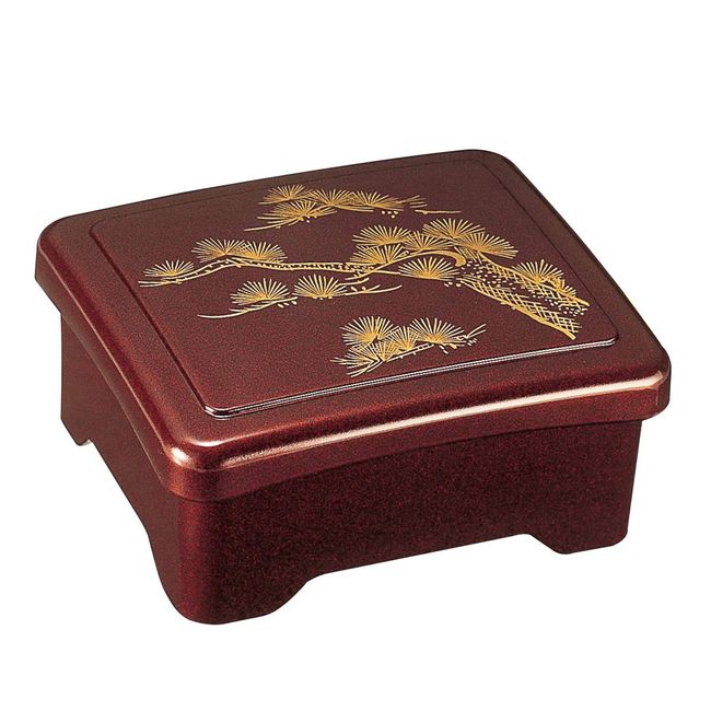 Fukui Craft 5-729-4 Heavy Box, Brown, 6.6 x 5.6 x 3.1 inches (16.7 x 14.3 x 8 cm), Unagi no Utsuchi, Unaju Kogetsudon Weight, TamePearl Matsunai Vermilion