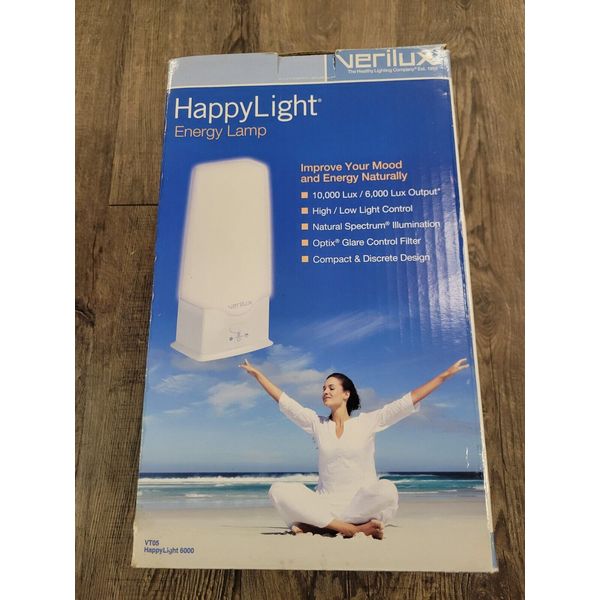 Verilux Happy Light 6000 VT05 Energy Lamp White NEW IN BOX Sunlight lamp