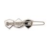 L. Erickson Triple Crystal Tige Boule Barrette - Silver Night/Silver