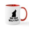 CafePress One Man Wolf Pack Mug 11 oz (325 ml) Ceramic Coffee Mug