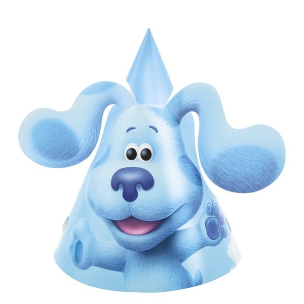 Unique Blue's Clues Party Hats with Pop-Out Ears - 8ct