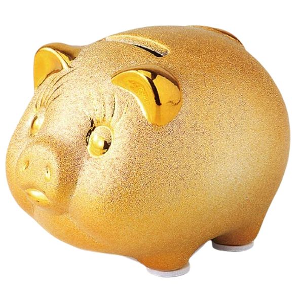 Ale-net Money Box, Figurine, 3.3 x 4.1 x Height 3.0 x 3.0 inches (8.5 x 10.5 x 7.5 cm), Money Luck Pig Money Box (Small)