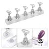 Jagowa 2 Pcs Acrylic Nail Art Practice Stands Set (Silver)