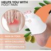 Toe Separating Gel Compression Socks Help Dry Cracked Skin White (5 Pairs)