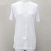 [Women] Open Front Shirt <3/4 Sleeve Hook Type > (Set of 2) For Nursing, Women, Women, Nursing, Skin Wear (L, White)