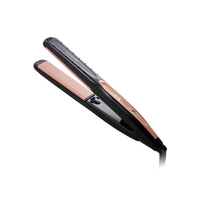 Koizumi KHS-8230/K Straight Hair Iron, 5 Level Temperature Adjustment, Speed Heating, Negative Ions, Compatible with Overseas Use, Black