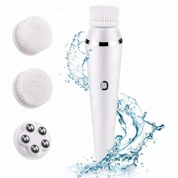 4-in-1 Rechargeable Facial SPA Kit Cleansing Brush Skin Pores Cosmetics Massage