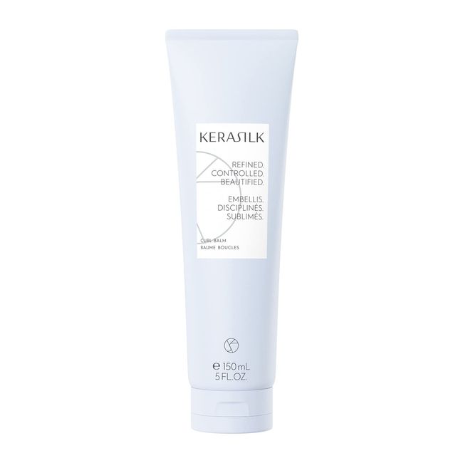 KERASILK Curl Balm | Creates Defined & Bouncy Curls | Enhances Curly Hair's Natural Texture | Frizz-Protection & Anti Humidity Effect | For All Curly Hair Types | 150ml