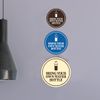 Circle Bring Your Own Water Bottle Sign (Blue) - Medium