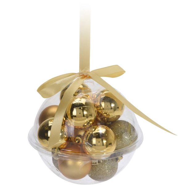 Set of 14 Gold Balls 4 cm