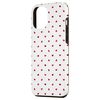 iPhone 12 Pro Max Elegant Minimalist Hearts Red White Pattern Valentine's Day Case