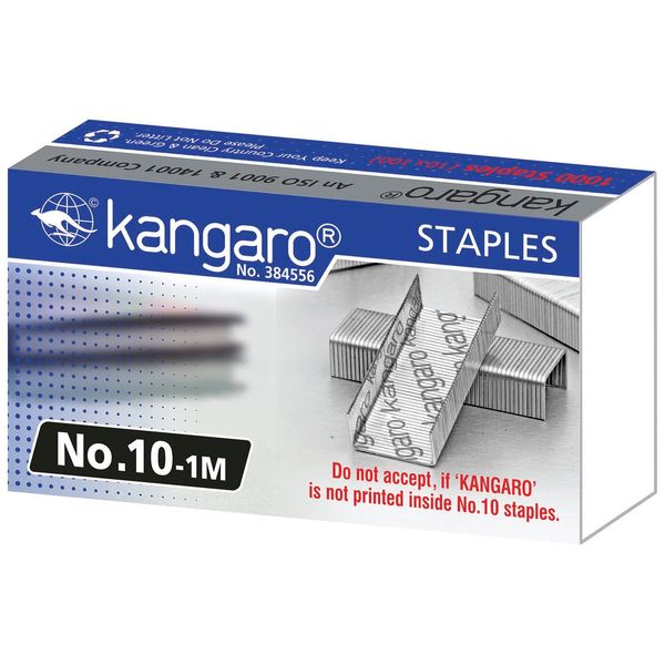 Kangaro K-7510028 10-1M No.10 Staples (Pack of 1000)