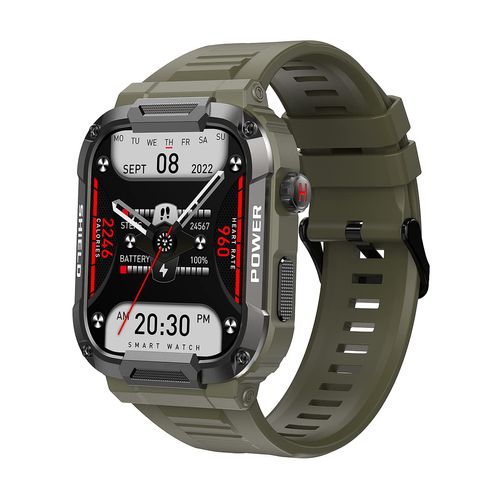 YoimJoyFun Men's Smartwatch, 1.85-inch Large Display, Android-Enabled Smart Fitness Watch, Takes and Makes Calls (Green)