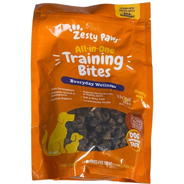 Zesty Paws All in One Training Bites Everyday Wellness Bacon Flavor 8oz