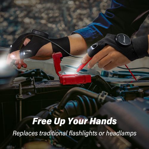 Mylivell LED Flashlight Gloves Stocking Stuffers Christmas Birthday Gifts for Men Dad Father Boyfriend Husband, Unique Cool Gadgets Tools for Repairing Fishing Camping for Him Who Have Everything