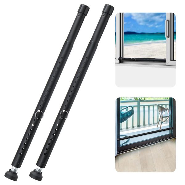 Sliding Door Security Bar -2PCs 16 to 51 Inch Adjustable Sliding Patio Door G...