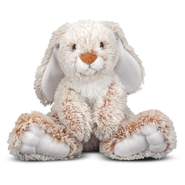 Melissa & Doug Burrow Bunny Teddy, Teddy Bear Soft Toys for Girls, Cuddly Toy Rabbit Teddy, Stuffed Animal Cuddly Toys for Girls, Bunny Plush Toys for 3+ Year Old Girls & Boys