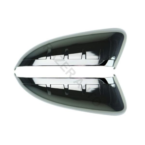 Razer Auto BLACK CHROME MIRROR COVER TOP HALF for 2011-2014 FORD EXPLORER