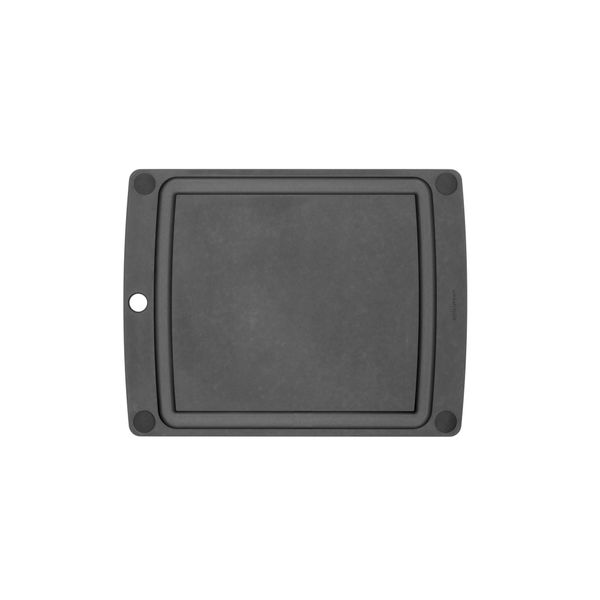 Epicurean All-In-One Cutting Board with Non-Slip Feet and Juice Groove, 11.5" × 9", Slate/Black