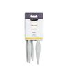 Essen 5PK Gloss Paint Brush Set, Silver