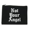 Not Your Angel Goth Cosmetic Makeup Bag Black Medium