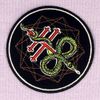 Svart Crown Patch Embroidered Badge Iron On Sew On Emblem