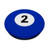 Ball Two Blue Costume Magic Pool Billiard Ball PopSockets Standard PopGrip