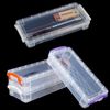 Eterspr 3PCS Translucent Pencil Box, Stackable Translucent Pencil Box, Plastic Pencil Box, for Students, Children, Schools, Office