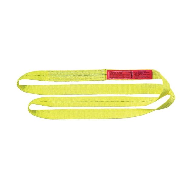 Lift-All Web Sling,Type 5,Polyester,1inW,2 ft.L, Yellow