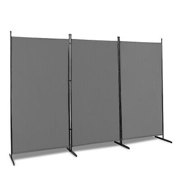 Foldable Projection Screen 6FT Trifold Gray Polyester Fabric Carbon Steel Frame