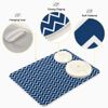Nautical Navy Stripes Dish Drying Mat for Kitchen, Absorbent Microfiber Drying Pad Dish Mat, 24" X 18"