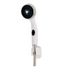 White Shower Head with Stainless Steel Hose
