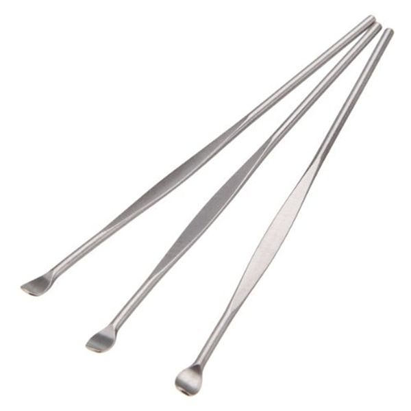 MauSong Ear Pick Ear Wax Remover Tool, Ear Spoon, Ear Curette, Ear Cleaning Tool, Ear Remover Tool, Home Stainless Steel Tool, Silver 3 Pack