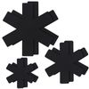 ME.FAN Pot and Pan Protectors, 6 Set (7.9" 11.8" 15"), Felt Cookware, Kitchenware Separators Protector for Stacking to Avoid Scratching Pure Black