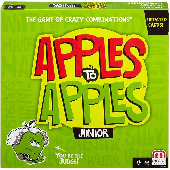 Mattel Games Apples to Apples Junior - The Game of Crazy Comparisons (Packaging May Vary), Red,Green, One Size (N1387)