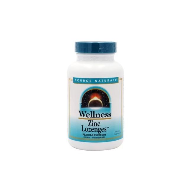 [Source Naturals] Source Naturals Wellness Zinc Lozenge 23 mg 60 Lozenges, 1 ea, 60 Tablets