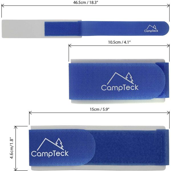 CampTeck U6891 - Ski Straps, Ski Ties, Ski Bands - 1 Pair (2 straps) - Fasteners for Skis for Easy Carrying, Transporting, Travel and Storage - Blue