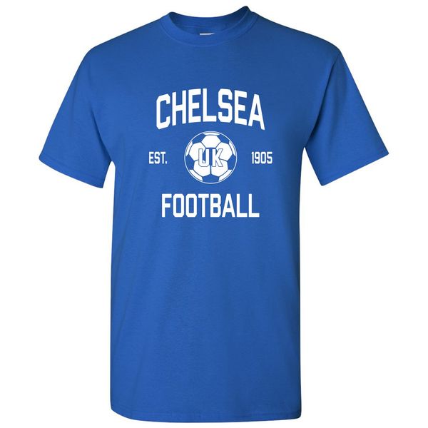 Chelsea UK Home Kit World Classic Soccer Football Arch Cup T Shirt - Large - Royal