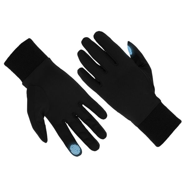 Actleis Running Gloves, Cold Protection, Lightweight, Smartphone Compatible, Autumn, Winter, Ski Gloves, Snowboarding, Inner Gloves, Unisex, Bicycle, Sports, Outdoor Activities, Climbing, Camping,