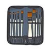 10 Assorted Synthetic Paint Brushes in Zip Wallet