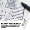 2 Pcs 15cm Rolling Ruler Measuring Parallel Rulers Balancing Scale Drawing Rolling Ruler Multipurpose Drawing Parallel Rolling Rulers for Artists Architects Engineers